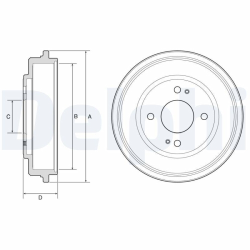 DELPHI Bremstrommel BF606