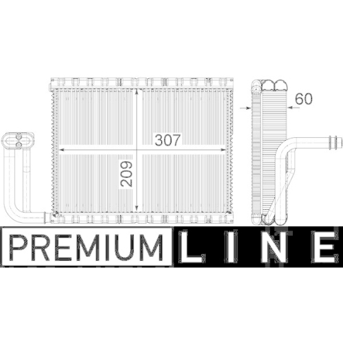 MAHLE Verdampfer, Klimaanlage BEHR *** PREMIUM LINE *** AE 104 000P