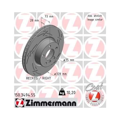 ZIMMERMANN Bremsscheibe BLACK Z 150.3494.55