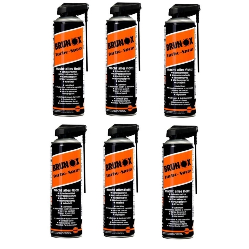6x Brunox Turbo Spray Multifunktionsöl Schmiermittel Pflege Kriechöl 500ml