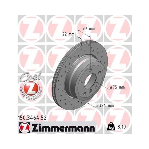 ZIMMERMANN Bremsscheibe SPORT Z 150.3464.52