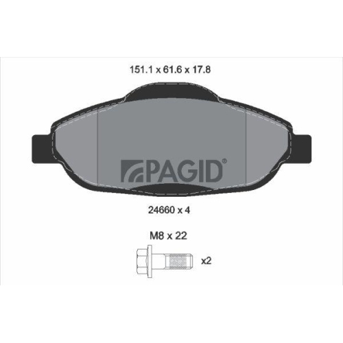 PAGID Bremsbelagsatz, Scheibenbremse T1766N