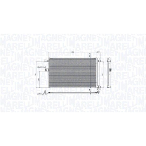 MAGNETI MARELLI Kondensator, Klimaanlage 350203104900