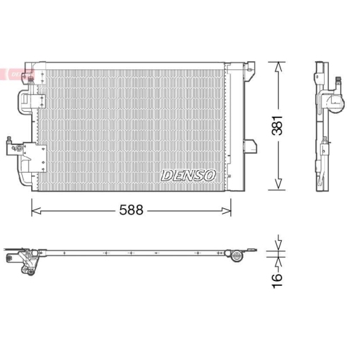 DENSO Kondensator, Klimaanlage DCN20007