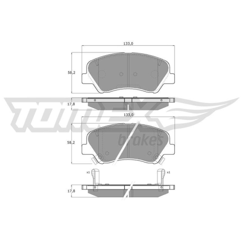 TOMEX Brakes Bremsbelagsatz, Scheibenbremse TX 17-85