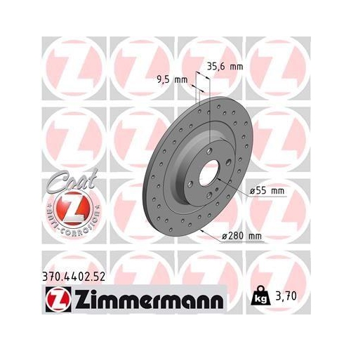 ZIMMERMANN Bremsscheibe SPORT Z 370.4402.52