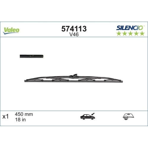 VALEO Wischblatt SILENCIO CONVENTIONAL SINGLE 574113