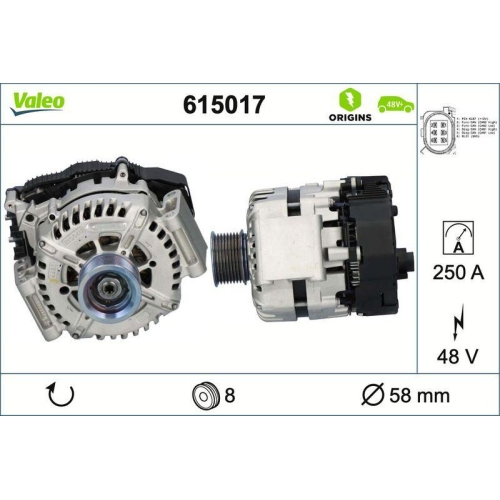 VALEO Startergenerator VALEO ORIGINS 48V IBSG - NEW O.E. TECHNOLOGIE 615017
