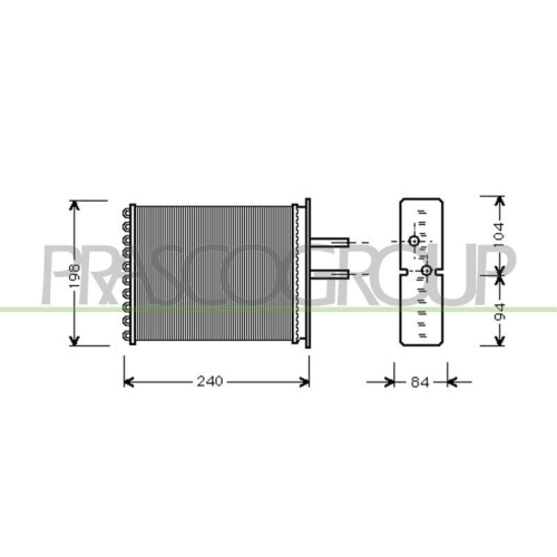PRASCO W&auml;rmetauscher, Innenraumheizung PrascoSelection FT132H002