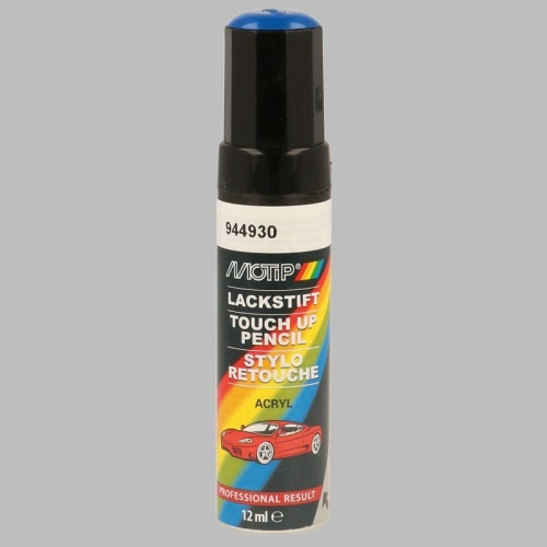 Lackstift Autolackreparatur Autofarbe Kompakt blau gl&auml;nzend 12 ml MOTIP 944930