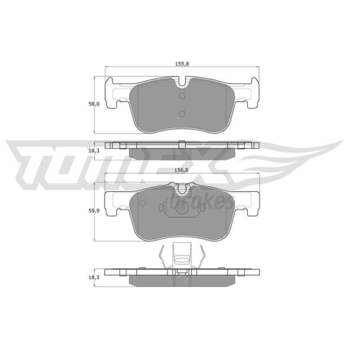TOMEX Brakes Bremsbelagsatz, Scheibenbremse TX 18-46