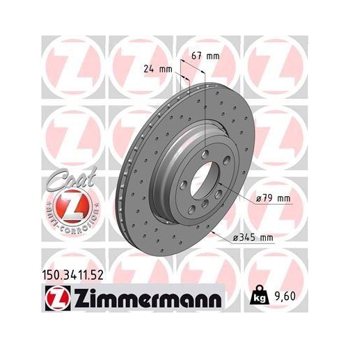 ZIMMERMANN Bremsscheibe SPORT Z 150.3411.52
