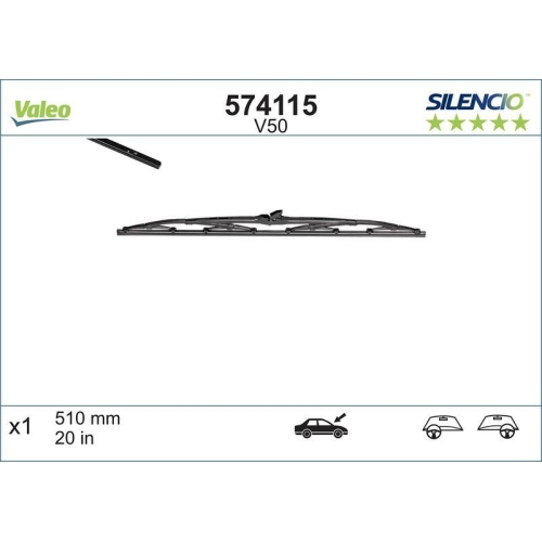 VALEO Wischblatt SILENCIO CONVENTIONAL SINGLE 574115