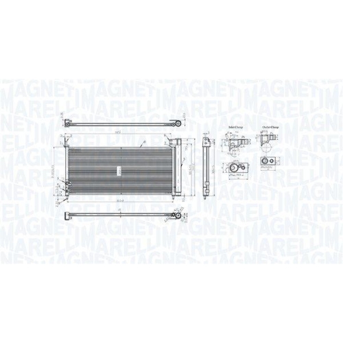 MAGNETI MARELLI Kondensator, Klimaanlage 350203107200