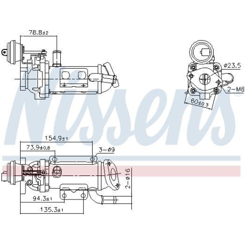 NISSENS K&uuml;hler, Abgasr&uuml;ckf&uuml;hrung 989289