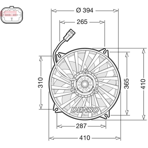 DENSO L&uuml;fter, Motork&uuml;hlung DER07012