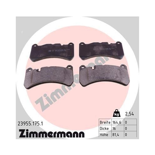 ZIMMERMANN Bremsbelagsatz, Scheibenbremse 23955.175.1