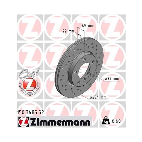 ZIMMERMANN Bremsscheibe SPORT Z 150.3485.52