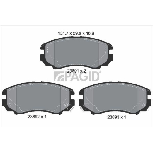 PAGID Bremsbelagsatz, Scheibenbremse T1412N