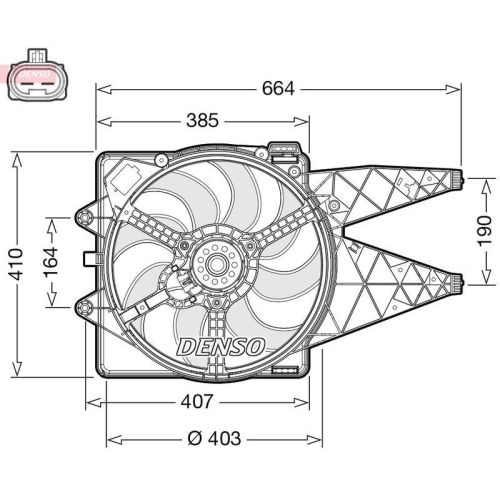 DENSO L&uuml;fter, Motork&uuml;hlung DER09309