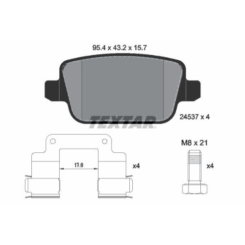 TEXTAR Bremsbelagsatz, Scheibenbremse Q+ 2453702