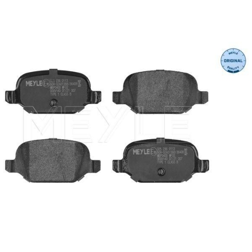 MEYLE Bremsbelagsatz, Scheibenbremse MEYLE-ORIGINAL: True to OE.