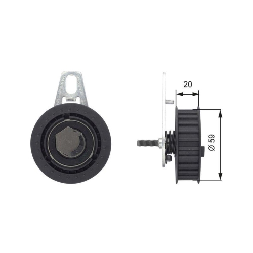 GATES Spannrolle, Zahnriemen PowerGrip&trade; T43108