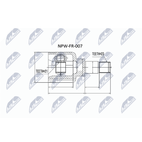 NTY Gelenksatz, Antriebswelle NPW-FR-007