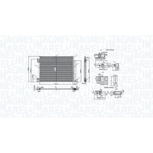 MAGNETI MARELLI Kondensator, Klimaanlage 350203101500