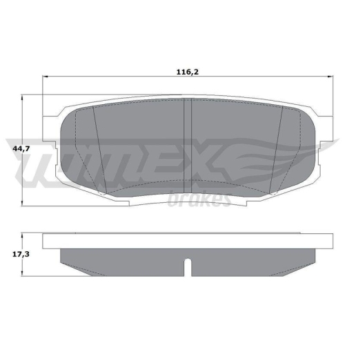 TOMEX Brakes Bremsbelagsatz, Scheibenbremse TX 17-78