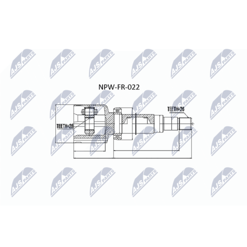 NTY Gelenksatz, Antriebswelle NPW-FR-022