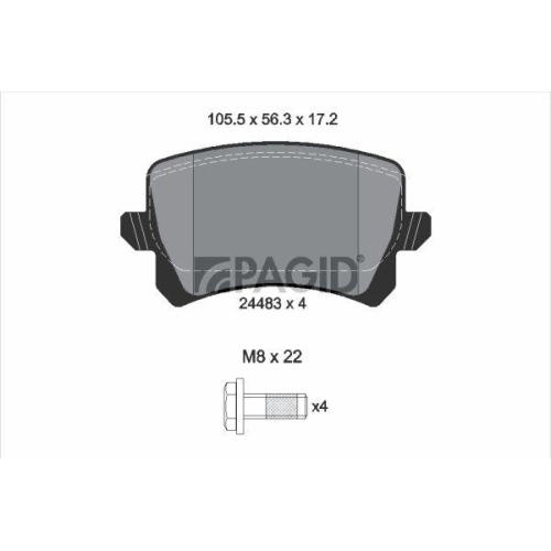 PAGID Bremsbelagsatz, Scheibenbremse T1699N