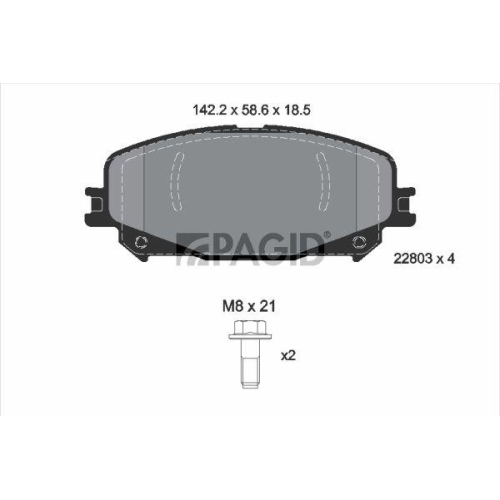 PAGID Bremsbelagsatz, Scheibenbremse T2711N