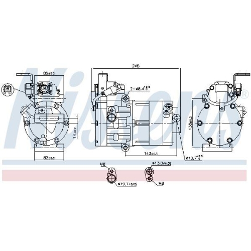 NISSENS Kompressor, Klimaanlage ** FIRST FIT ** 890770
