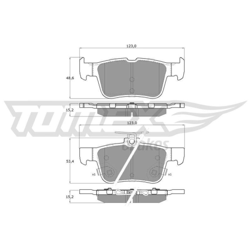 TOMEX Brakes Bremsbelagsatz, Scheibenbremse TX 17-76