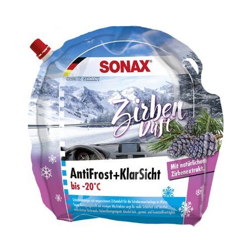 SONAX Frostschutz, Scheibenreinigungsanlage AntiFrost+KlarSicht bis -20 &deg;C Zirbe