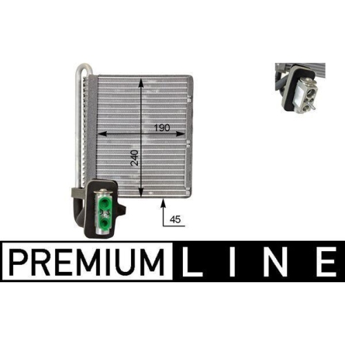 MAHLE Verdampfer, Klimaanlage BEHR *** PREMIUM LINE *** AE 118 000P
