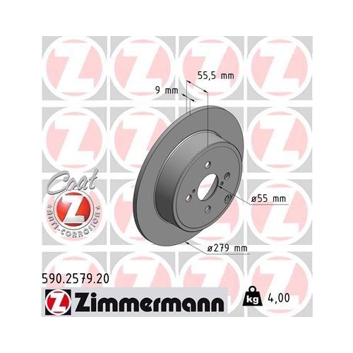 ZIMMERMANN Bremsscheibe COAT Z 590.2579.20