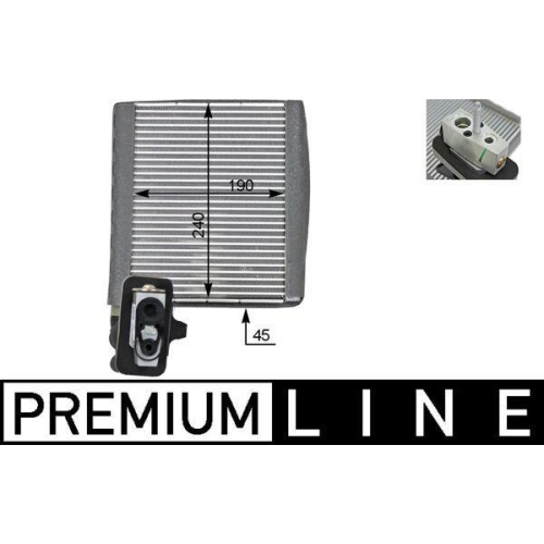 MAHLE Verdampfer, Klimaanlage BEHR *** PREMIUM LINE *** AE 119 000P