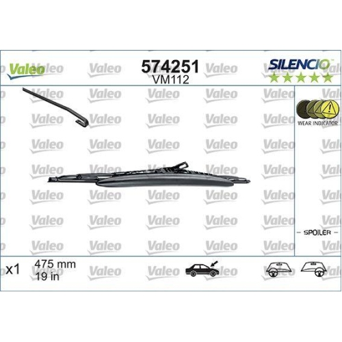 VALEO Wischblatt SILENCIO CONVENTIONAL SINGLE 574251