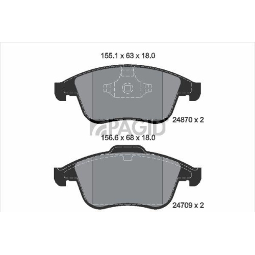 PAGID Bremsbelagsatz, Scheibenbremse T1895N