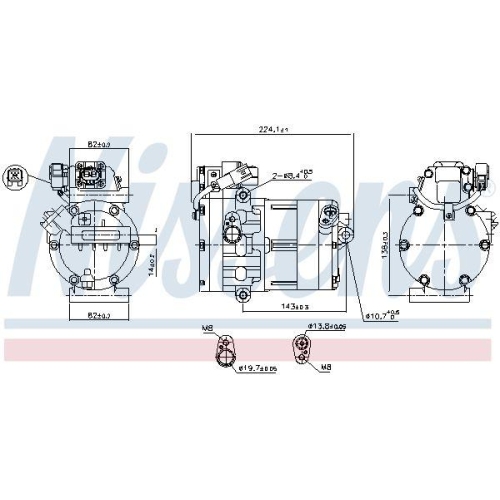 NISSENS Kompressor, Klimaanlage ** FIRST FIT ** 891020