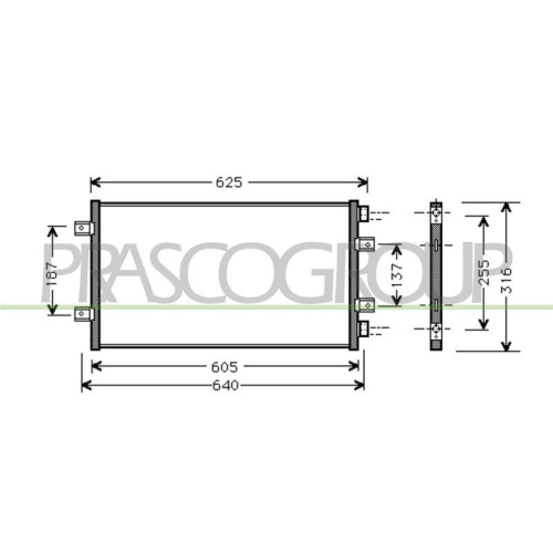 PRASCO Kondensator, Klimaanlage PrascoSelection FT133C004