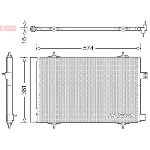 DENSO Kondensator, Klimaanlage DCN21019