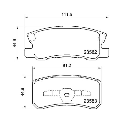 HELLA Bremsbelagsatz, Scheibenbremse 8DB 355 009-691