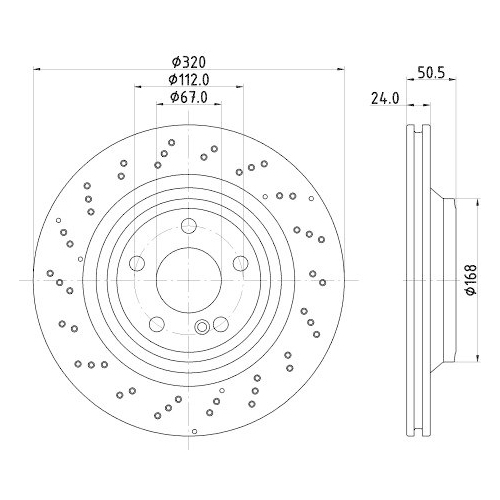 HELLA Bremsscheibe PRO High Carbon 8DD 355 133-271