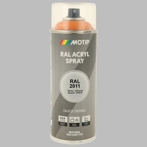 Lackspray Farbe schnell trocknend RAL 2011 orange hochglanz 400ml MOTIP 07080