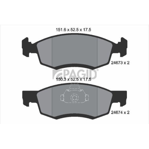 PAGID Bremsbelagsatz, Scheibenbremse T1772N