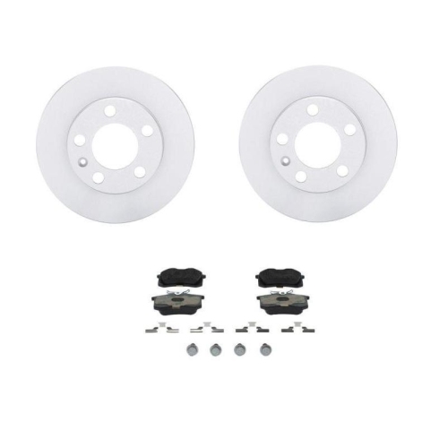 BOSCH Bremsenset Satz hinten Bremsscheiben + Bremsbel&auml;ge f&uuml;r Audi Seat Skoda VW