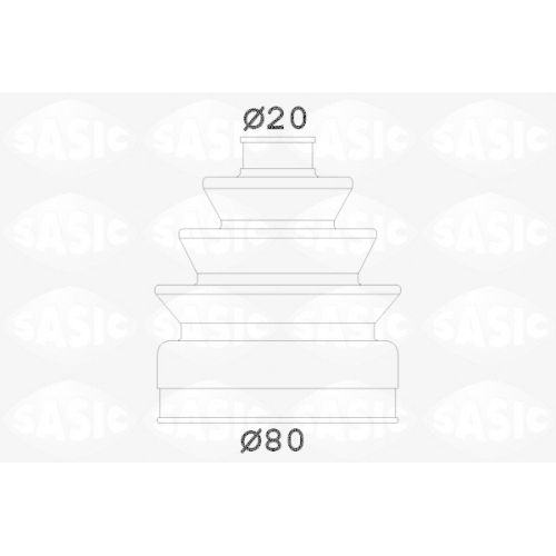 SASIC Faltenbalgsatz, Antriebswelle 2933833